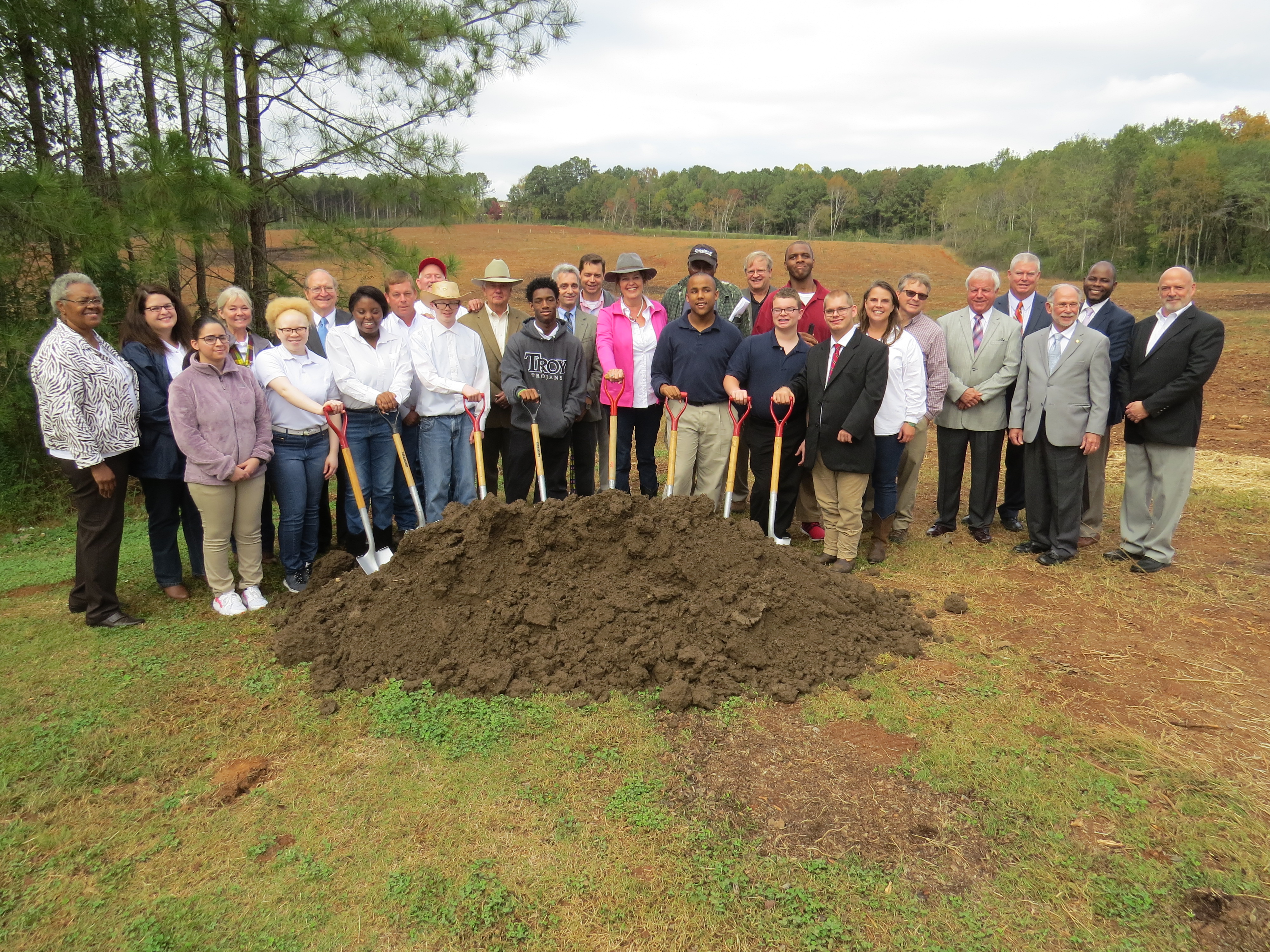 Groundbreaking of new agribusiness center. 